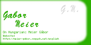 gabor meier business card