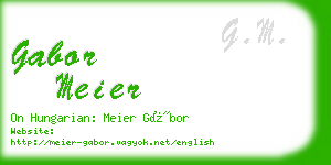 gabor meier business card